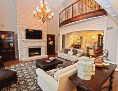 Southridge Estate Great Room and Fireplace