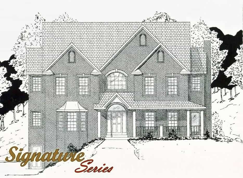 Kelly Model Home Front Rendering#1 with Text- Signature Series