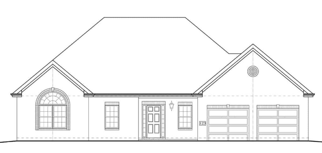 1624 Dorothy Model new home front rendering