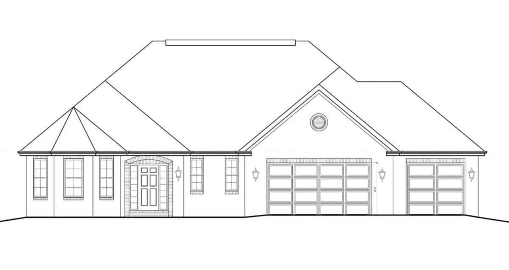 2324 Walker Front House Sketch Image